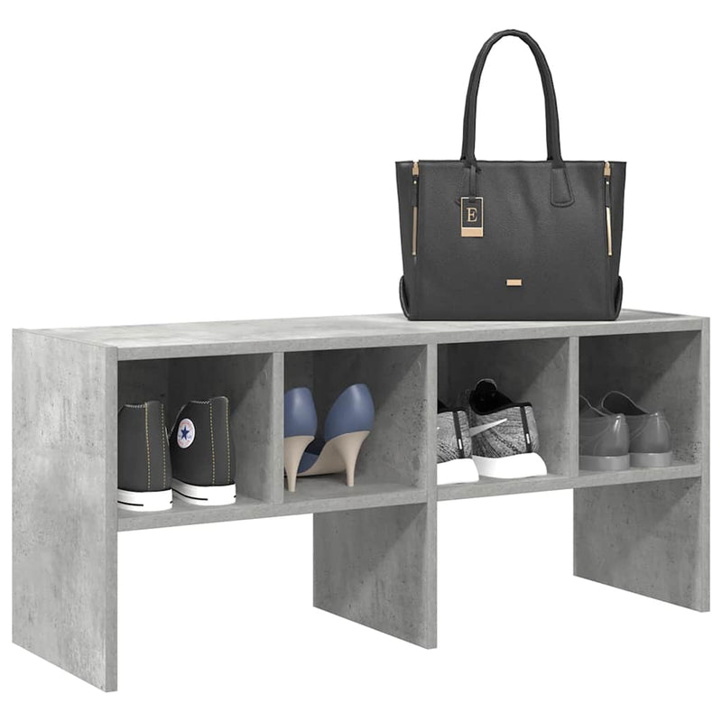 Load image into Gallery viewer, Vidaxl schoenenrek stapelbaar 89,5x30x40 cm betongrijs
