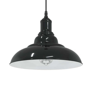 Vidaxl hanglamp in hoogte verstelbaar e27 ø31 cm metaal glanzend zwart