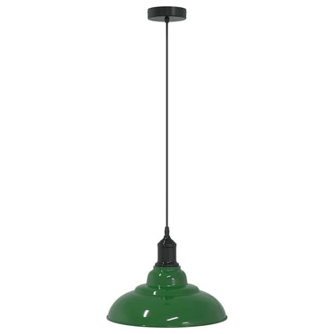 Vidaxl hanglamp in hoogte verstelbaar e27 ø31 cm metaal glanzend groen