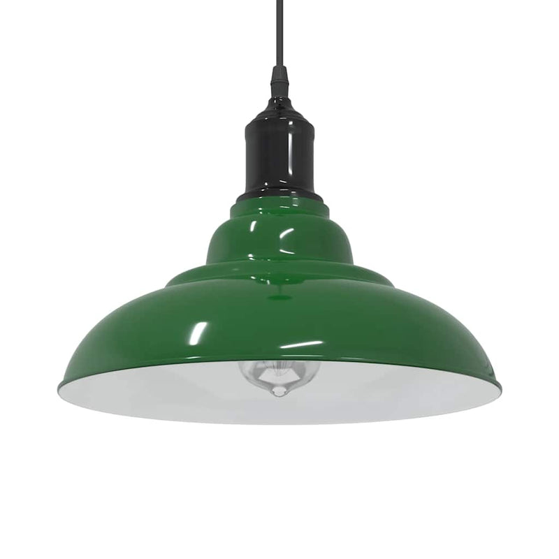 Chargez l'image dans la visionneuse de la galerie, Vidaxl hanglamp in hoogte verstelbaar e27 ø31 cm metaal glanzend groen
