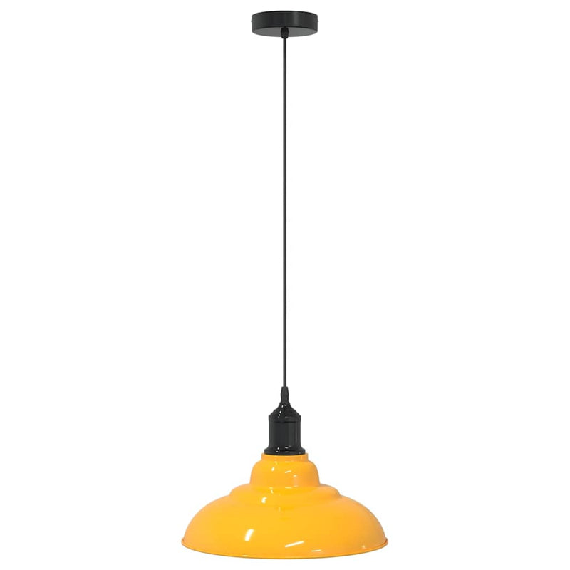 Chargez l'image dans la visionneuse de la galerie, Vidaxl hanglamp in hoogte verstelbaar e27 ø31 cm metaal glanzend geel
