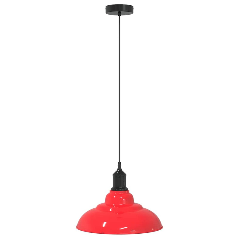 Afbeelding laden in galerijviewer, Vidaxl hanglamp in hoogte verstelbaar e27 ø31 cm metaal glanzend rood

