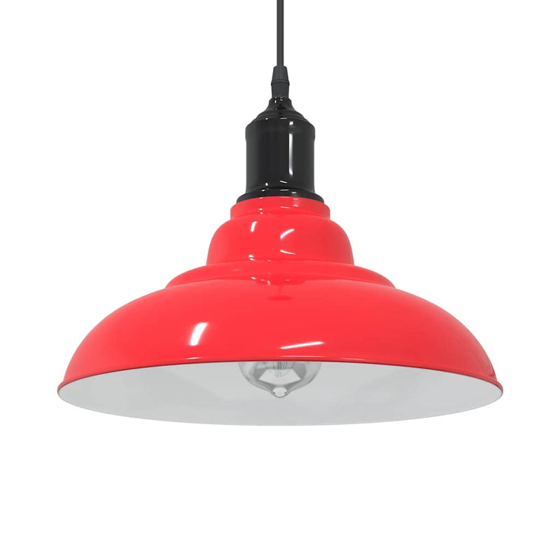 Afbeelding laden in galerijviewer, Vidaxl hanglamp in hoogte verstelbaar e27 ø31 cm metaal glanzend rood
