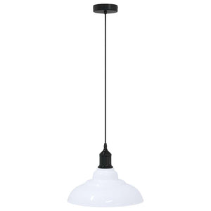Vidaxl hanglamp in hoogte verstelbaar e27 ø31 cm metaal glanzend wit
