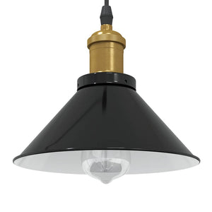 Vidaxl hanglamp in hoogte verstelbaar e27 ø22 cm metaal glanzend zwart