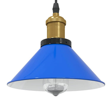 Vidaxl hanglamp in hoogte verstelbaar e27 ø22 cm metaal donkerblauw