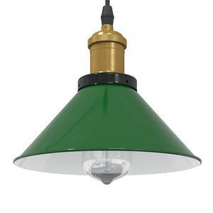 Vidaxl hanglamp in hoogte verstelbaar e27 ø22 cm metaal glanzend groen