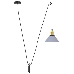 Vidaxl hanglamp in hoogte verstelbaar e27 ø22 cm metaal glanzend grijs
