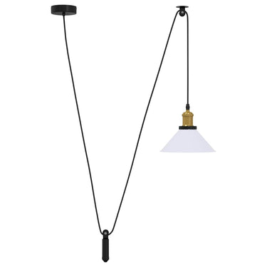 Vidaxl hanglamp in hoogte verstelbaar e27 ø22 cm metaal glanzend wit
