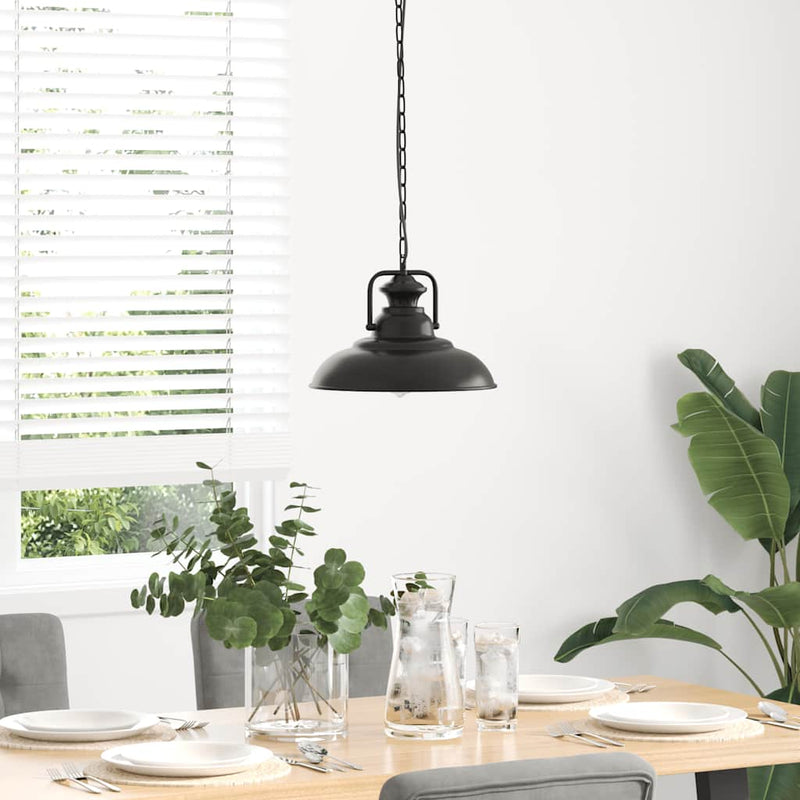 Chargez l'image dans la visionneuse de la galerie, Vidaxl hanglamp e27 ø 31 cm ijzer zwart
