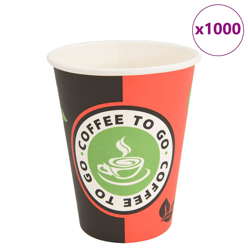 Load image into Gallery viewer, Vidaxl papieren koffiekopjes 1000 st 12oz 300 ml rood en zwart
