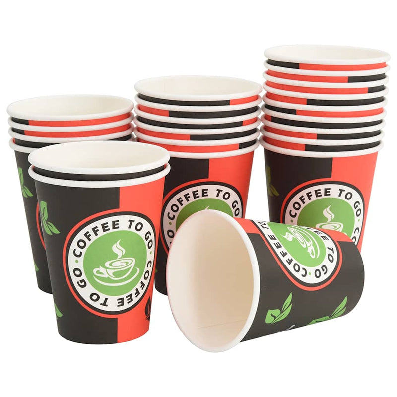 Load image into Gallery viewer, Vidaxl papieren koffiekopjes 1000 st 12oz 300 ml rood en zwart
