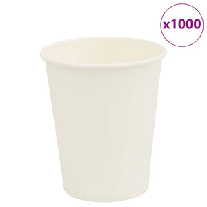 Vidaxl papieren koffiekopjes 1000 st 8oz 200 ml wit
