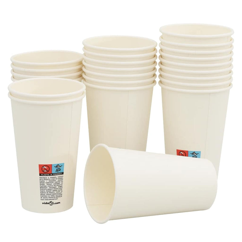 Load image into Gallery viewer, Vidaxl papieren koffiekopjes 1000 st 16oz 400 ml wit
