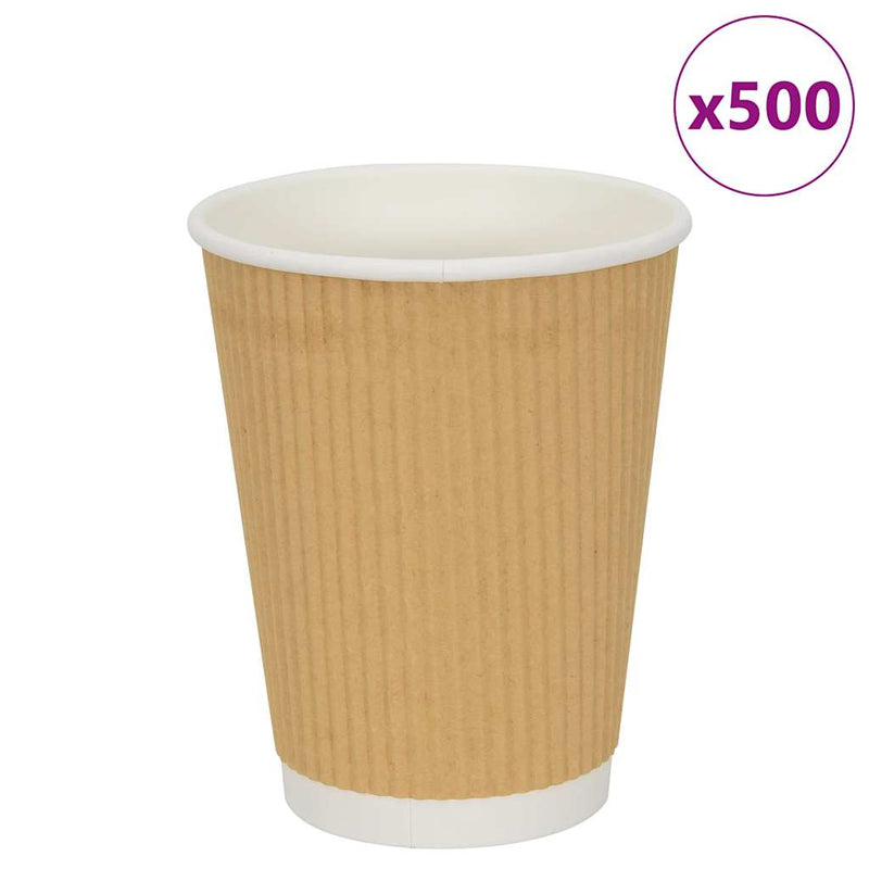 Load image into Gallery viewer, Vidaxl papieren koffiekopjes 500 st 12oz 300 ml bruin

