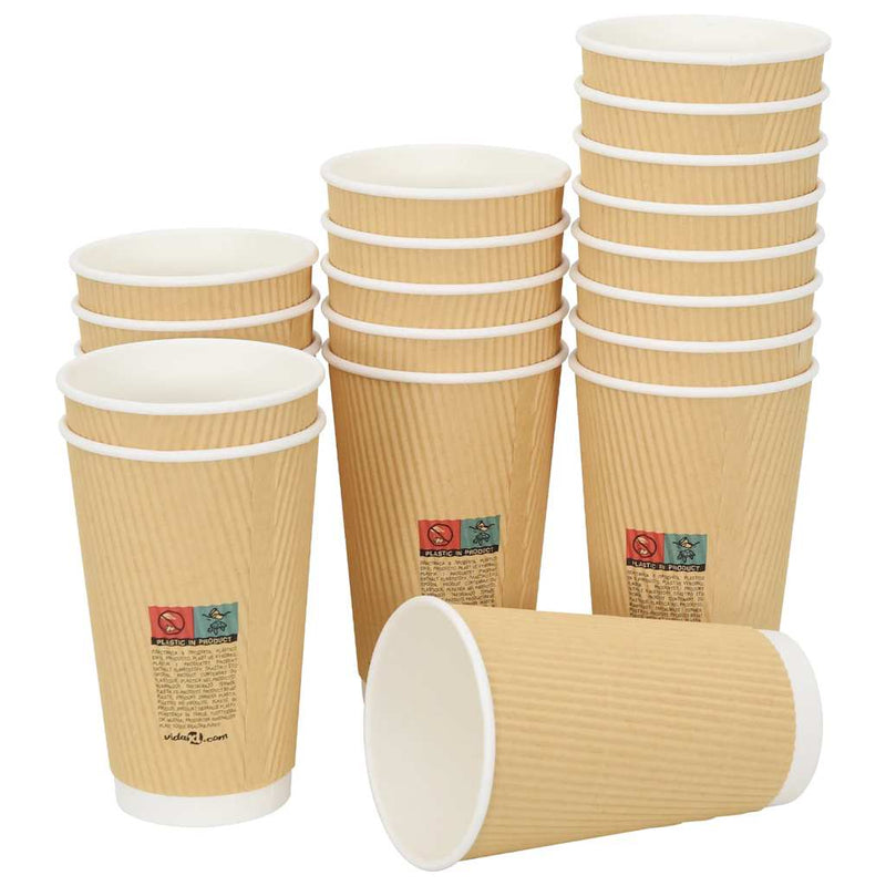 Load image into Gallery viewer, Vidaxl papieren koffiekopjes 500 st 16oz 400 ml bruin
