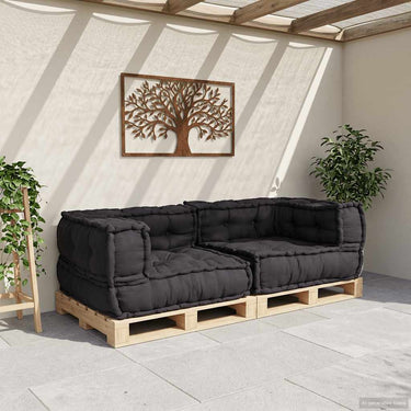 Vidaxl 2-zits modulaire bank 140x70x36 stof antracietkleurig