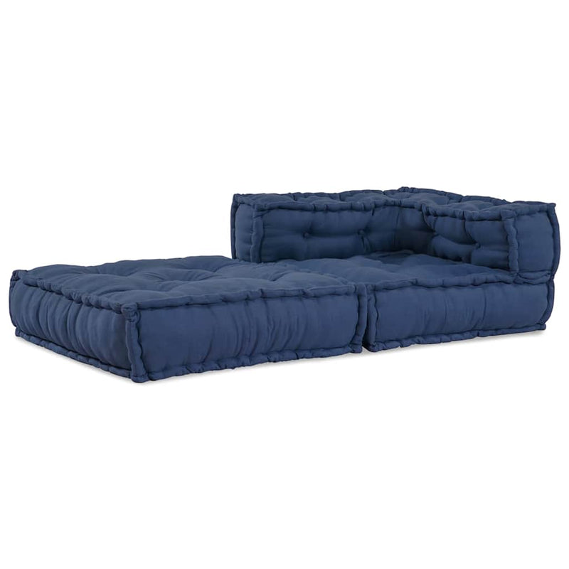 Afbeelding laden in galerijviewer, Vidaxl modulair hoekbank indigo 70 x 70 x 56 cm stof
