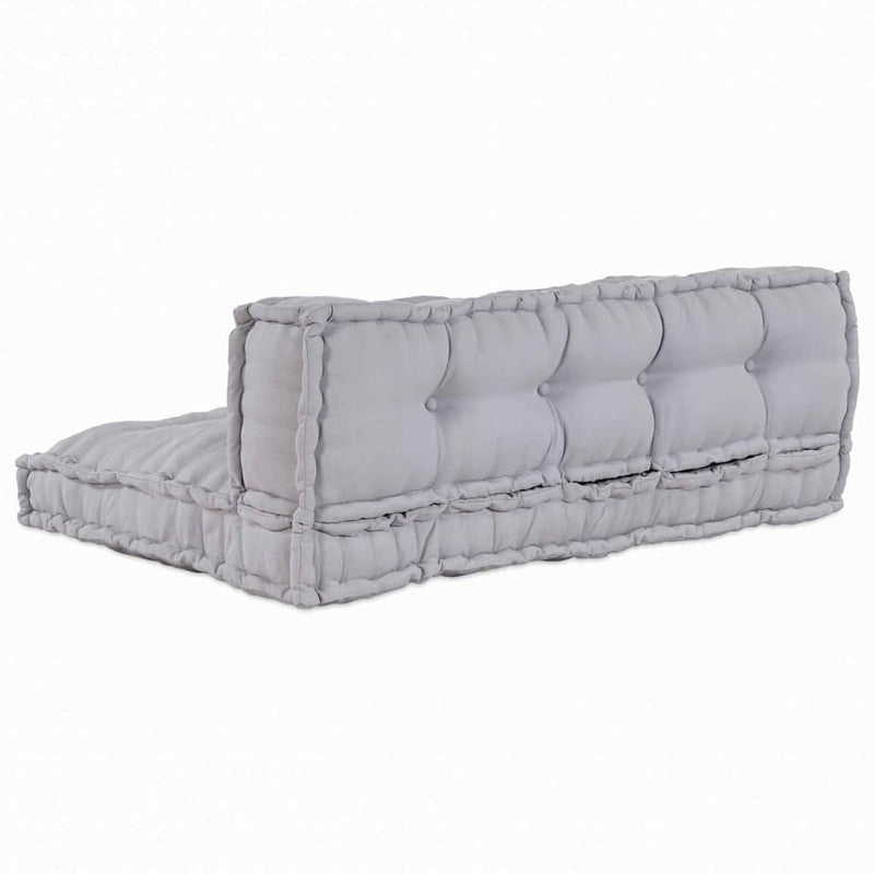 Afbeelding laden in galerijviewer, Vidaxl modulair bank 2 pcs grijs 120 x 80 x 38 cm stof
