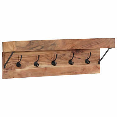 Vidaxl kapstok met plank bruin 73 x 19 x 23 cm massief acaciahout