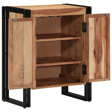 Vidaxl schoenenkast met plank bruin 56 x 35 x 70 cm massief acaciahout