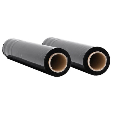 Vidaxl stretchfilm 2 st 17 μm 50 cm x 150 m zwart