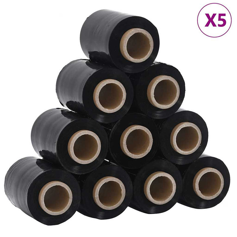 ギャラリービューアに画像をロードする, Vidaxl stretchfolies 50 stuks zwart 23 µm 10 cm x 150 m
