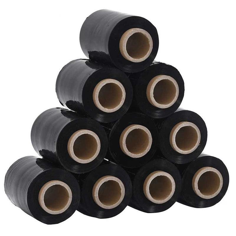 ギャラリービューアに画像をロードする, Vidaxl stretchfolies 10 stuks zwart 23 µm 10 cm x 300 m
