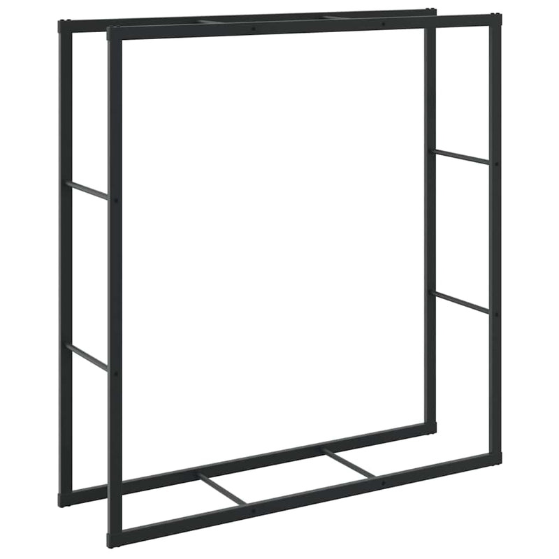 Afbeelding laden in galerijviewer, Vidaxl haardhoutrek 110x30x116 cm staal zwart
