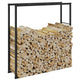 Vidaxl haardhoutrek 110x30x116 cm staal zwart