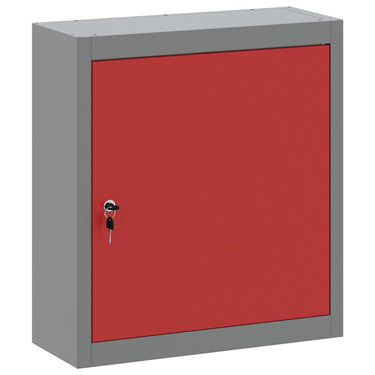 Vidaxl gereedschapskast met plank rood en grijs 50 x 20 x 55 cm