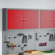 Vidaxl gereedschapskast met plank rood en grijs 50 x 20 x 55 cm