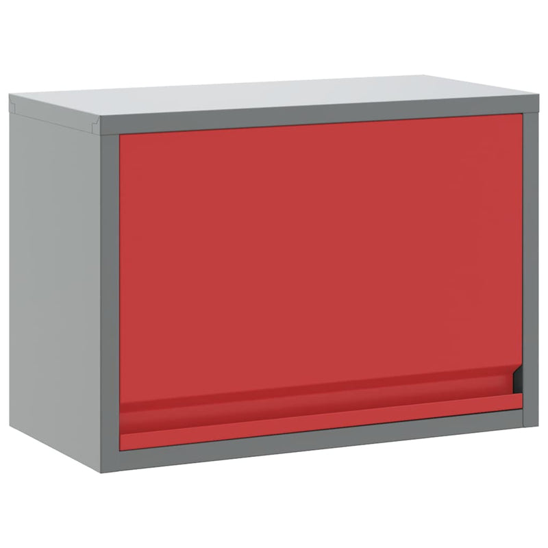 ギャラリービューアに画像をロードする, Vidaxl gereedschapskast met opslag rood en grijs 50 x 25 x 35 cm
