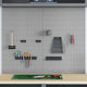 Vidaxl gereedschap wandpaneel 2 st grijs 100 x 1 x 80 cm