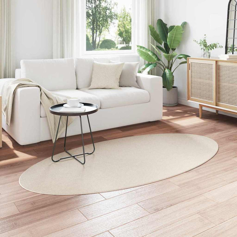 Afbeelding laden in galerijviewer, Vidaxl vloerkleden ovaal huarte beige 100 x 200 cm 100% polyester
