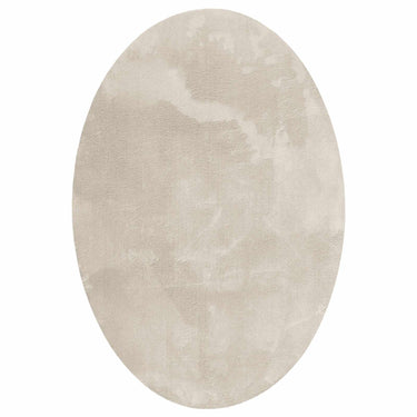 Vidaxl vloerkleden ovaal huarte beige 120 x 170 cm 100% polyester