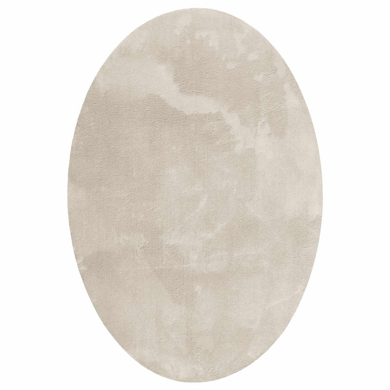 ギャラリービューアに画像をロードする, Vidaxl vloerkleden ovaal huarte beige 120 x 170 cm 100% polyester
