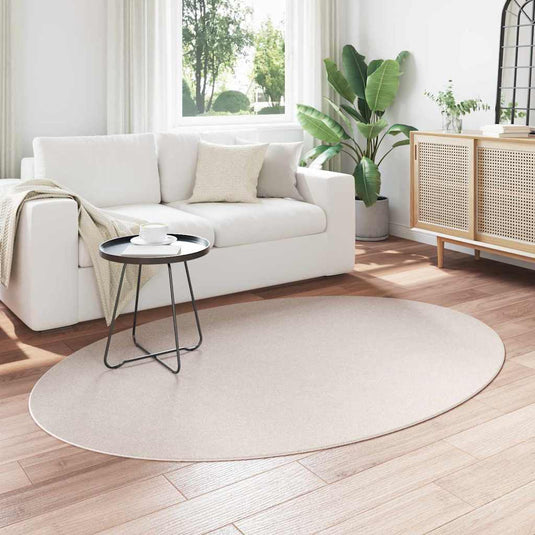 Vidaxl vloerkleden ovaal huarte zand 120 x 170 cm 100% polyester