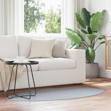 Vidaxl vloerkleden ovaal huarte grijs 80 x 150 cm 100% polyester