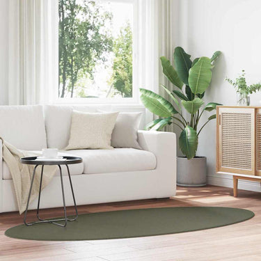 Vidaxl vloerkleden ovaal huarte bosgroen 170 x 120 cm 100% polyester