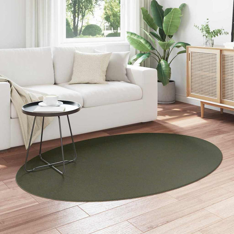 Chargez l'image dans la visionneuse de la galerie, Vidaxl vloerkleden ovaal huarte bosgroen 170 x 120 cm 100% polyester
