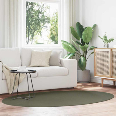 Vidaxl vloerkleden ovaal huarte bosgroen 140 x 200 cm 100% polyester