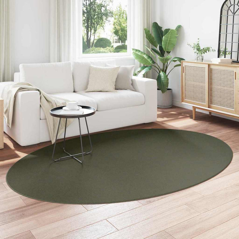 Chargez l'image dans la visionneuse de la galerie, Vidaxl vloerkleden ovaal huarte bosgroen 160 x 230 cm 100% polyester
