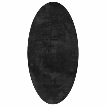 Vidaxl vloerkleden ovaal huarte zwart 100 x 200 cm 100% polyester