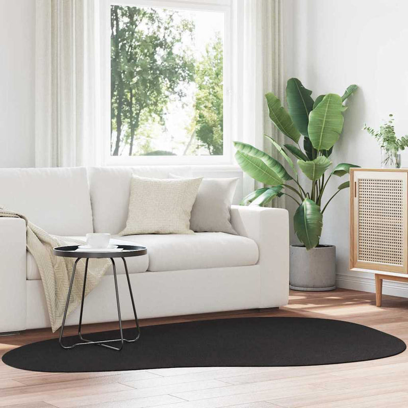 Afbeelding laden in galerijviewer, Vidaxl vloerkleden huarte zwart 140 x 200 cm polyester

