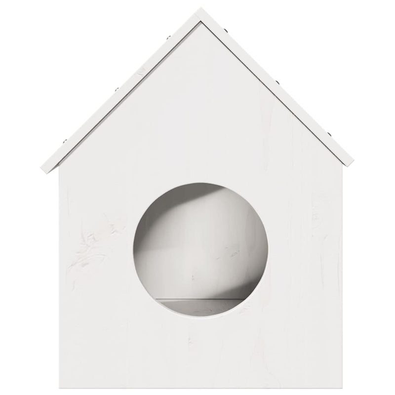 Afbeelding laden in galerijviewer, Vidaxl kattenhuis 41x50x50 cm massief grenenhout wit
