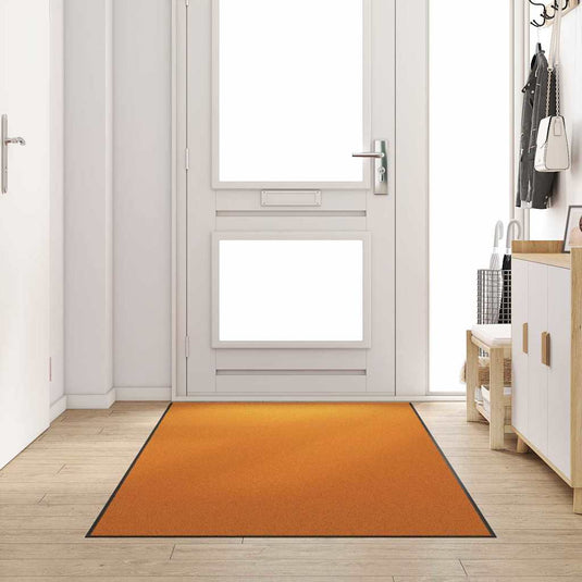 Vidaxl deurmat anders oranje en zwart 120 x 300 cm polyamide en pvc