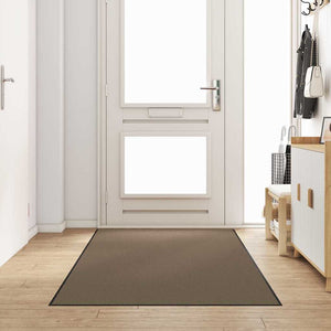 Vidaxl deurmat beige en zwart 120 x 250 cm polypropyleen en vinyl