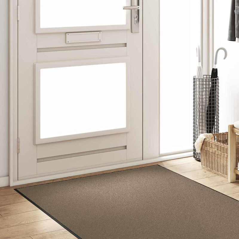 Afbeelding laden in galerijviewer, Vidaxl deurmat beige en zwart 120 x 400 cm polypropyleen en vinyl

