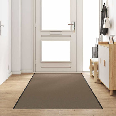 Vidaxl deurmat beige en zwart 120 x 400 cm polypropyleen en vinyl